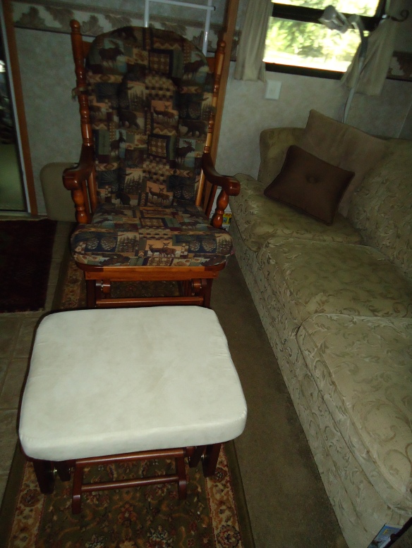 We have been looking for a ottoman to go with her chair, we have the fabric for it.