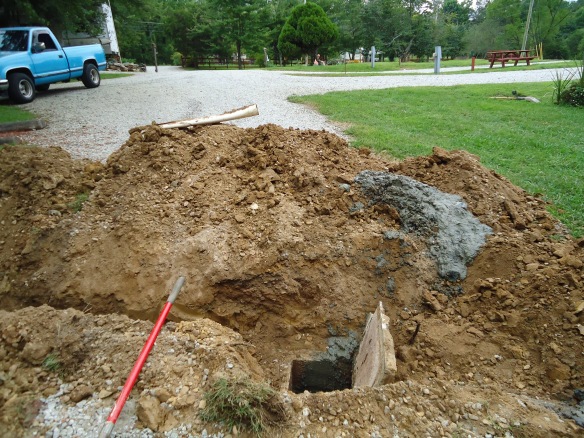 We even had to dig sewer repairs!